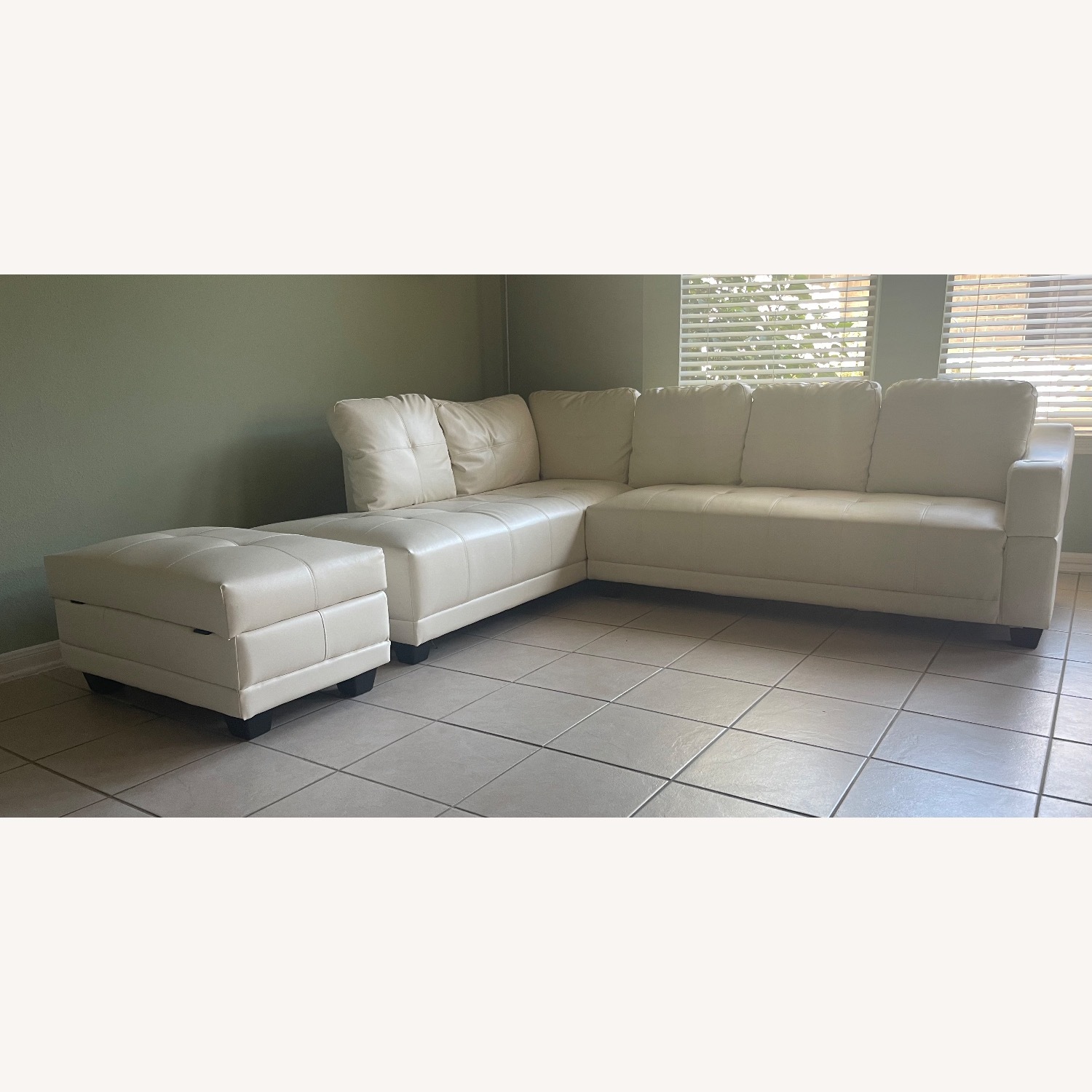 May Furniture White 3+ Piece Sectional - image-3