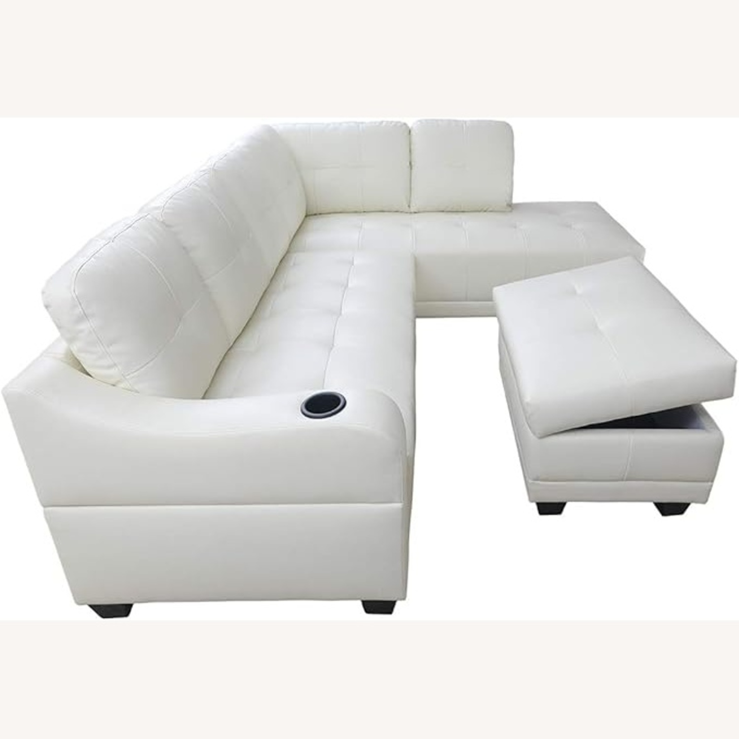 May Furniture White 3+ Piece Sectional - image-8