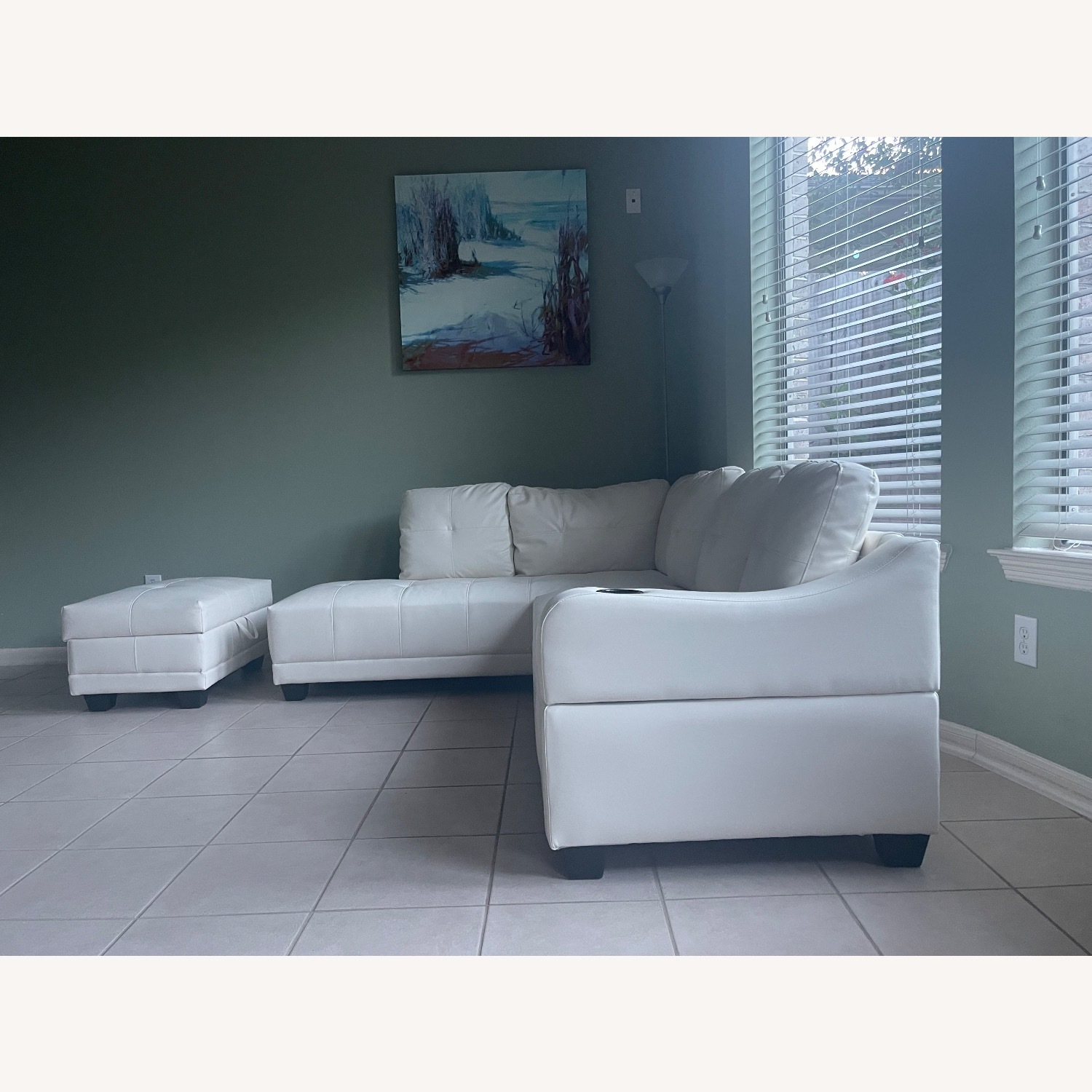 May Furniture White 3+ Piece Sectional - image-4