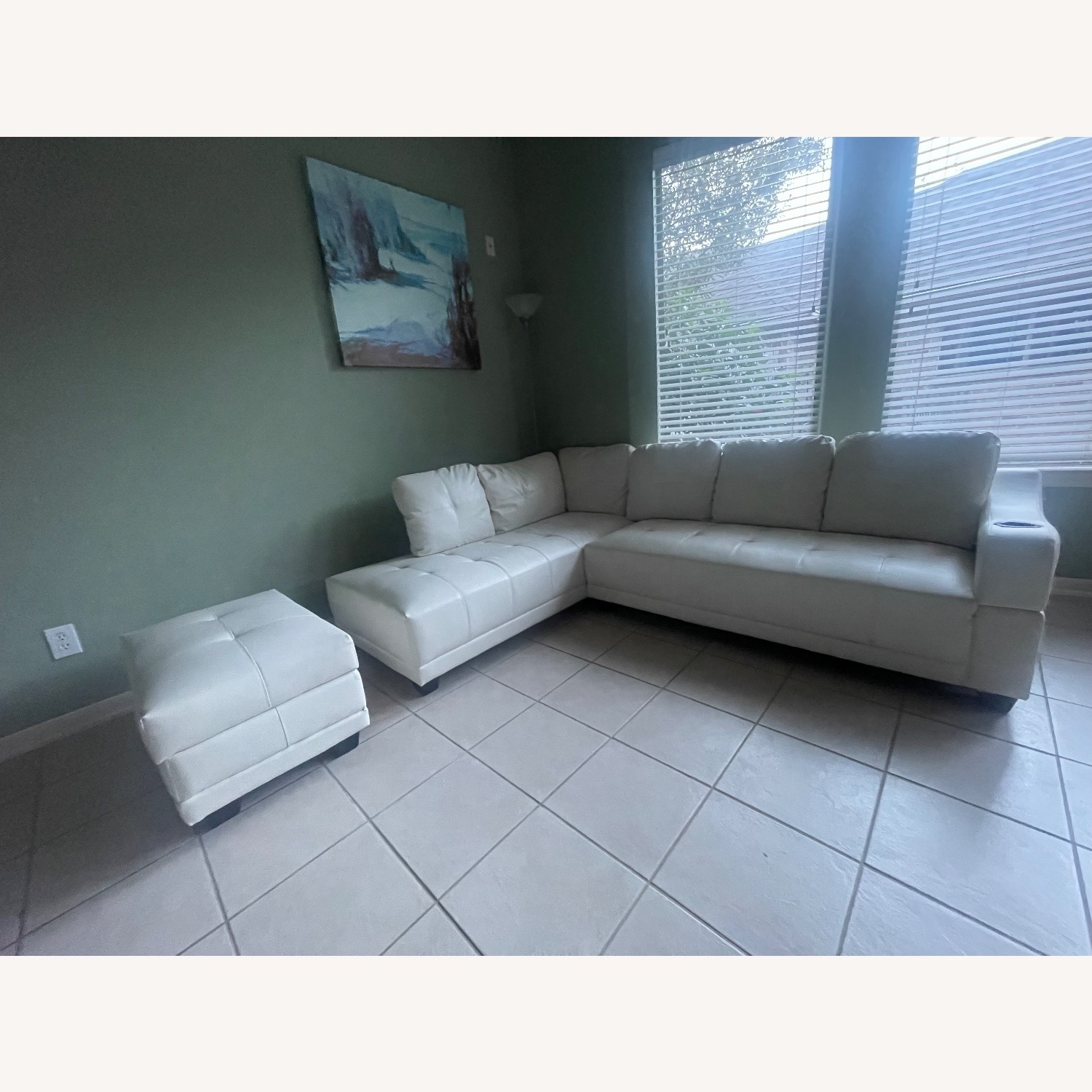 May Furniture White 3+ Piece Sectional - image-5