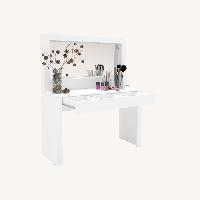 Vanity White Solid Wood With Mirror