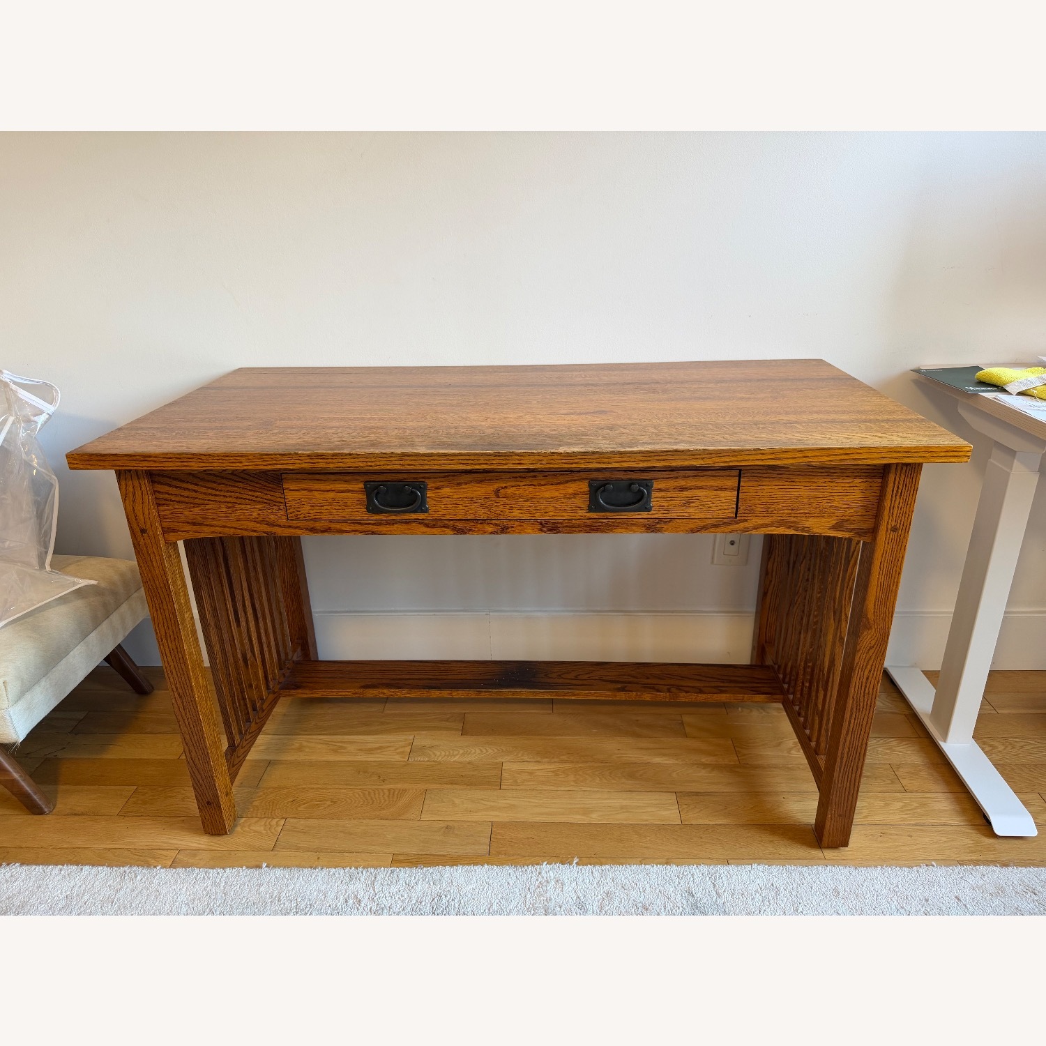 Restoration Hardware Michael's Furniture Solid Oak Desk - image-1