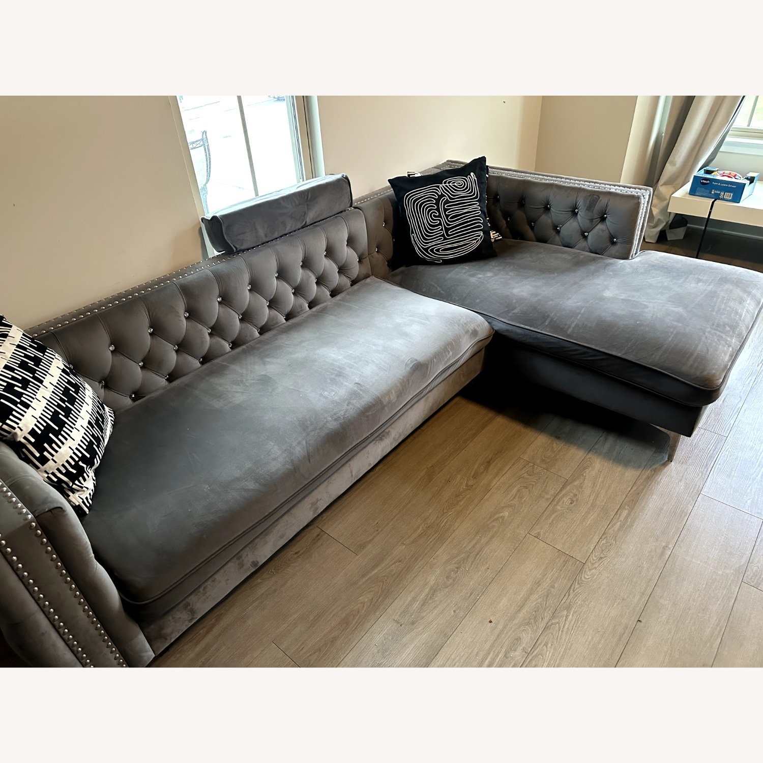 Wayfair Light Gray 2 Piece Sectional - image-2