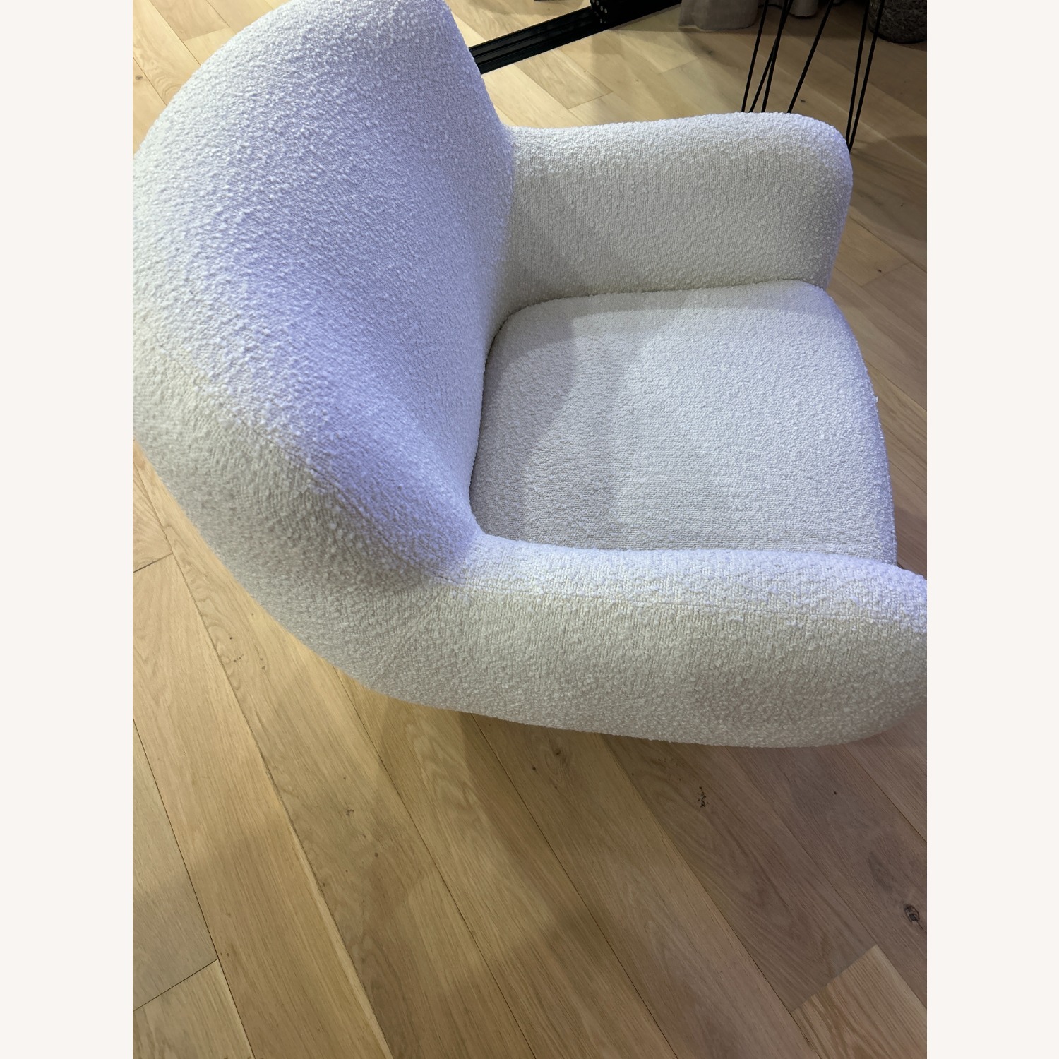 Wayfair Jase White Boucle Armchair - image-3