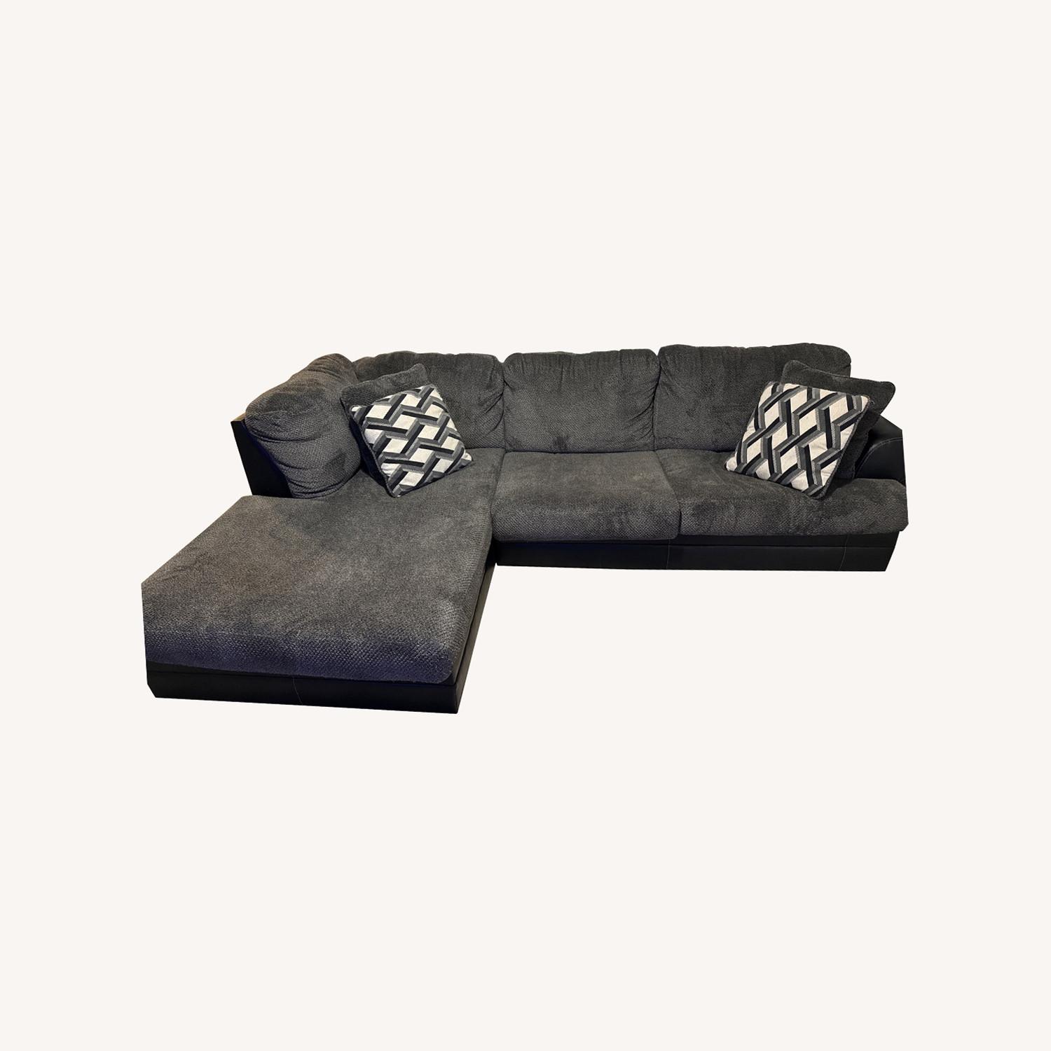 Dark Gray 2 Piece Sectional - image-0