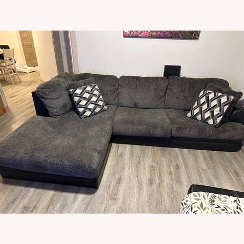 Used Dark Gray 2 Piece Sectional for sale on AptDeco