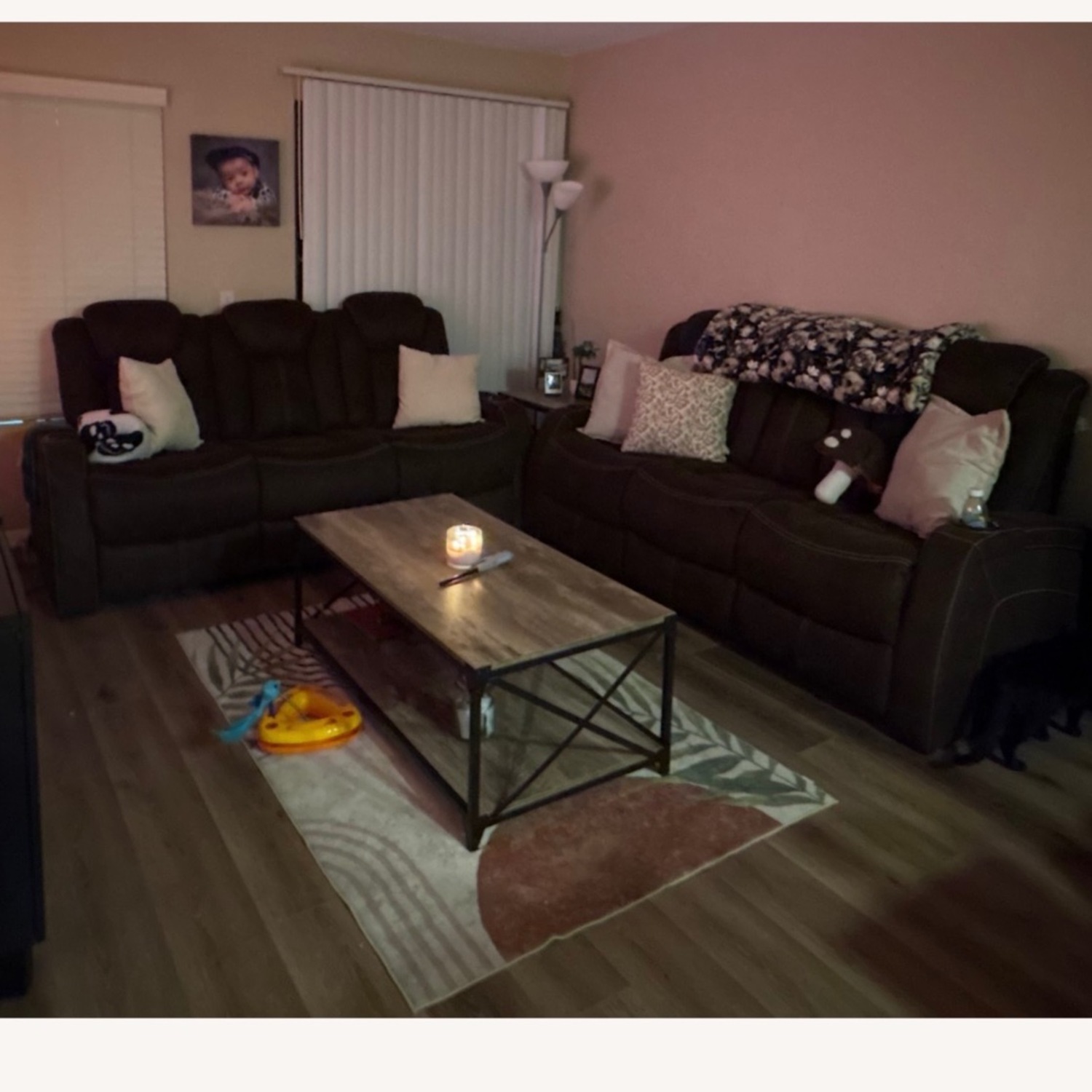 Manual Triple Reclining Sofa With USB - image-3