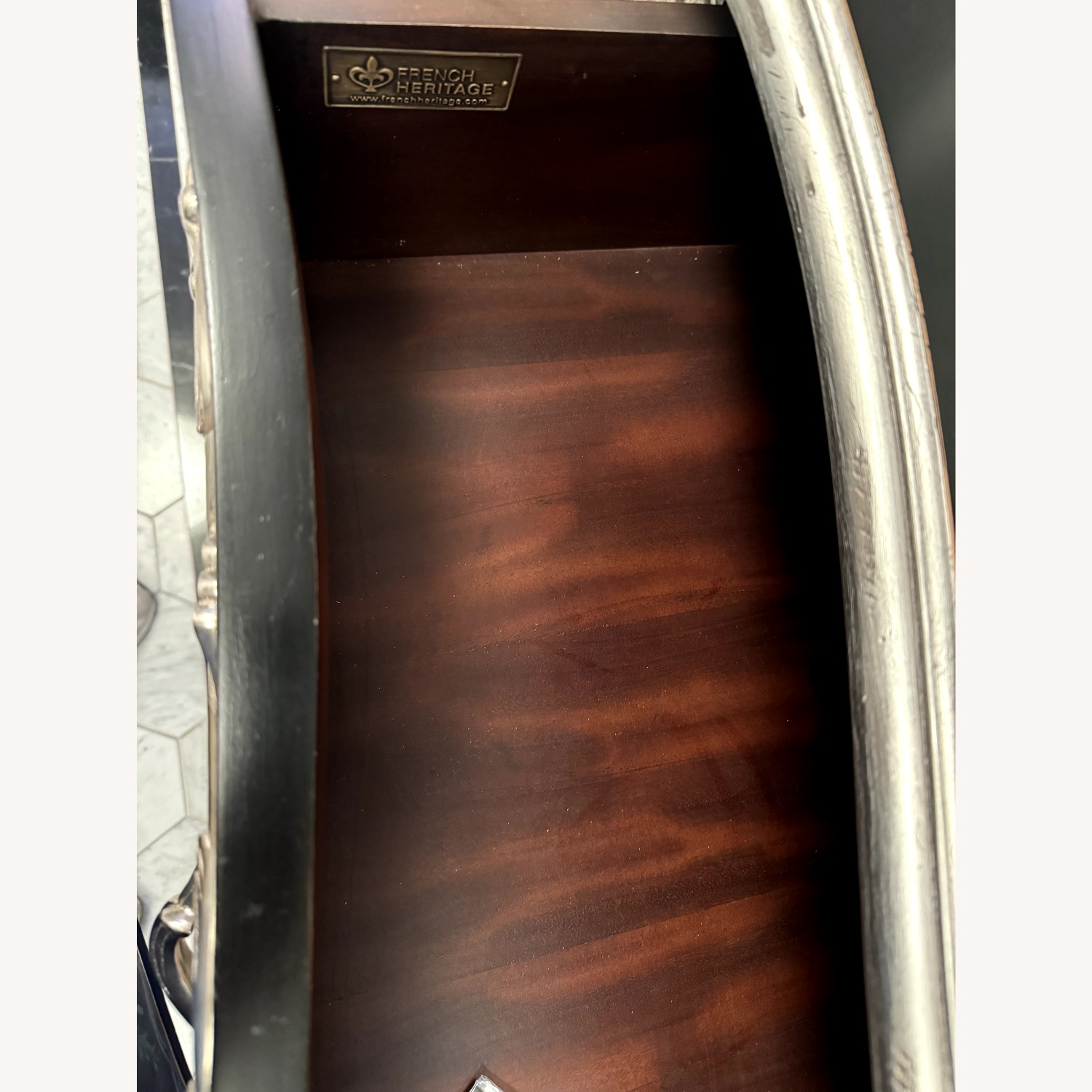 French Heritage Black and White Wood Dresser - image-3