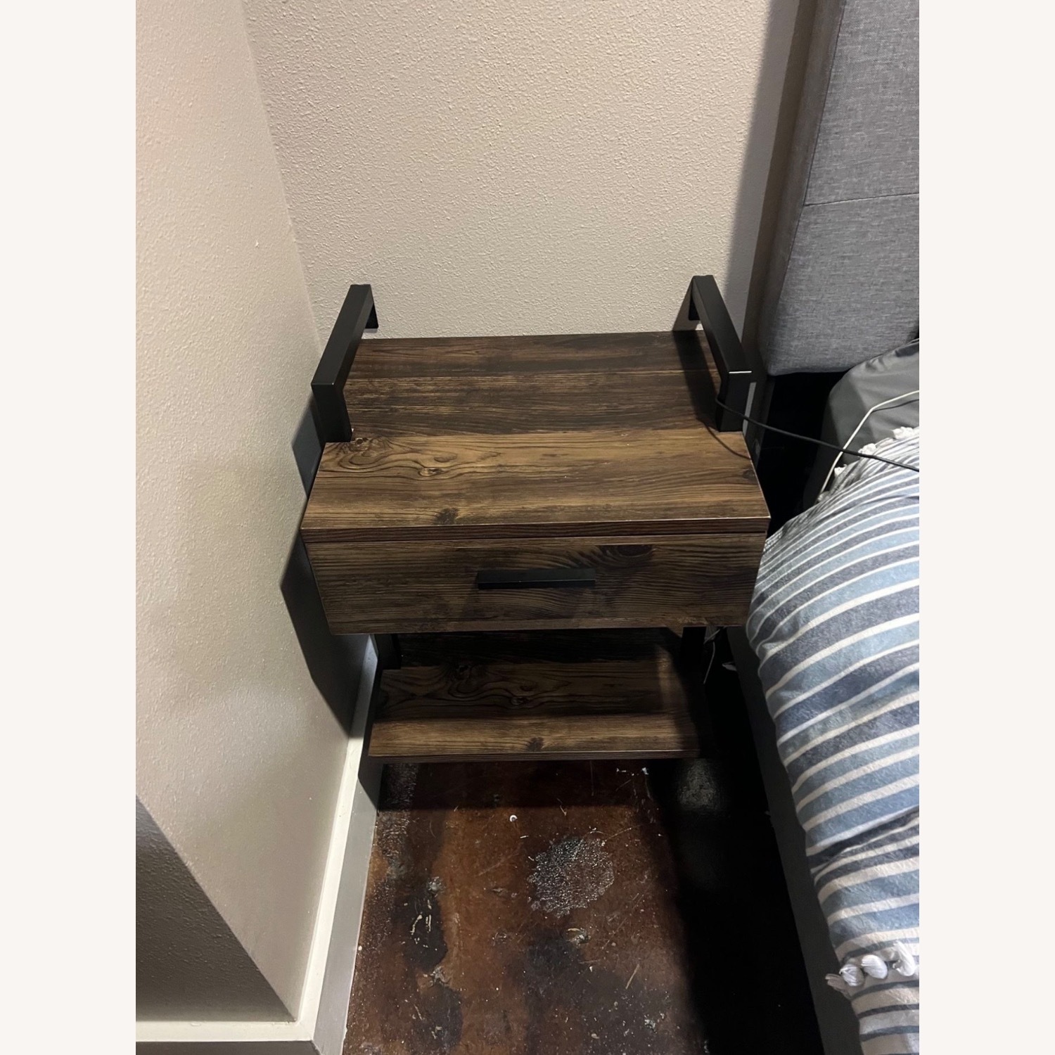 Dark Gray Wood Nightstands - image-2