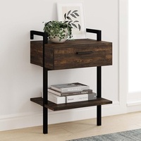 Dark Gray Wood Nightstands