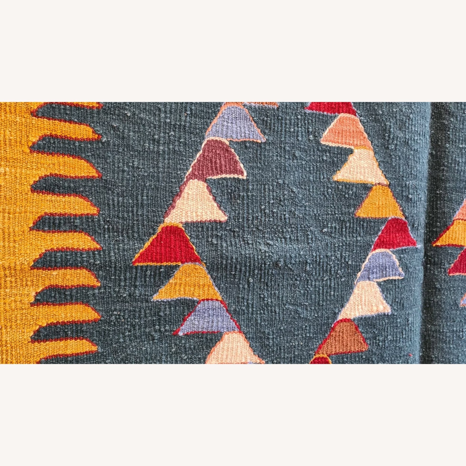 Contemporary Handwoven Oushak Primitive Rug - image-6