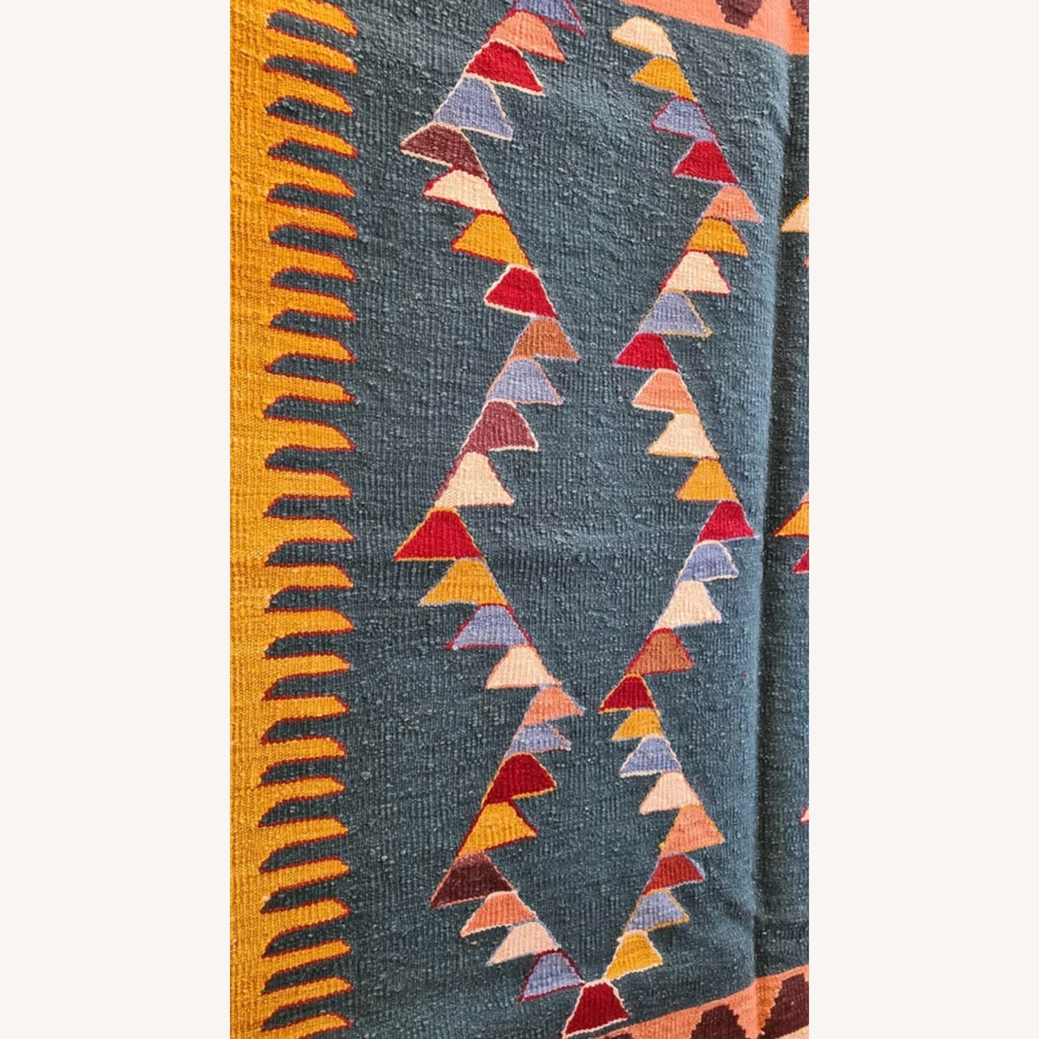 Contemporary Handwoven Oushak Primitive Rug - image-5