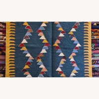 Contemporary Handwoven Oushak Primitive Rug