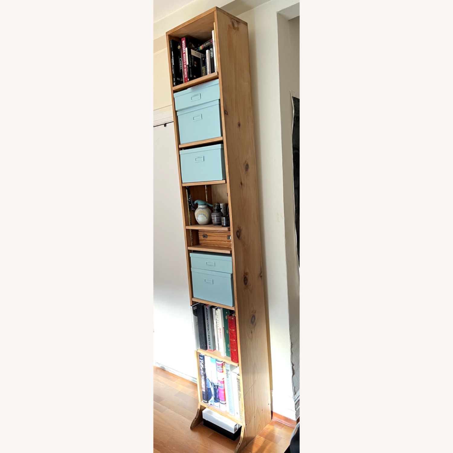 Natural Wood Bookcase 8 Shelves - image-2