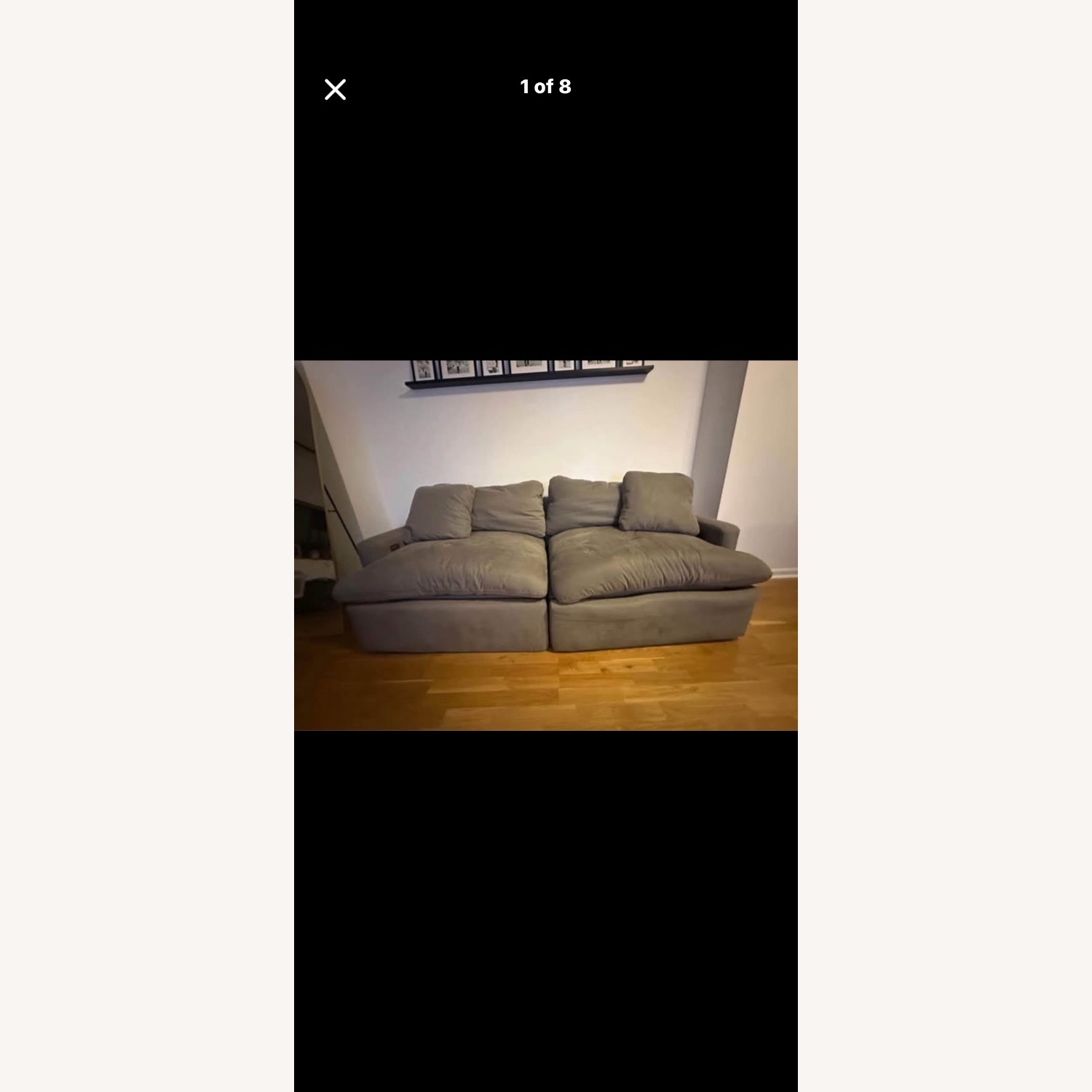 Grey Reclining Loveseat - image-3