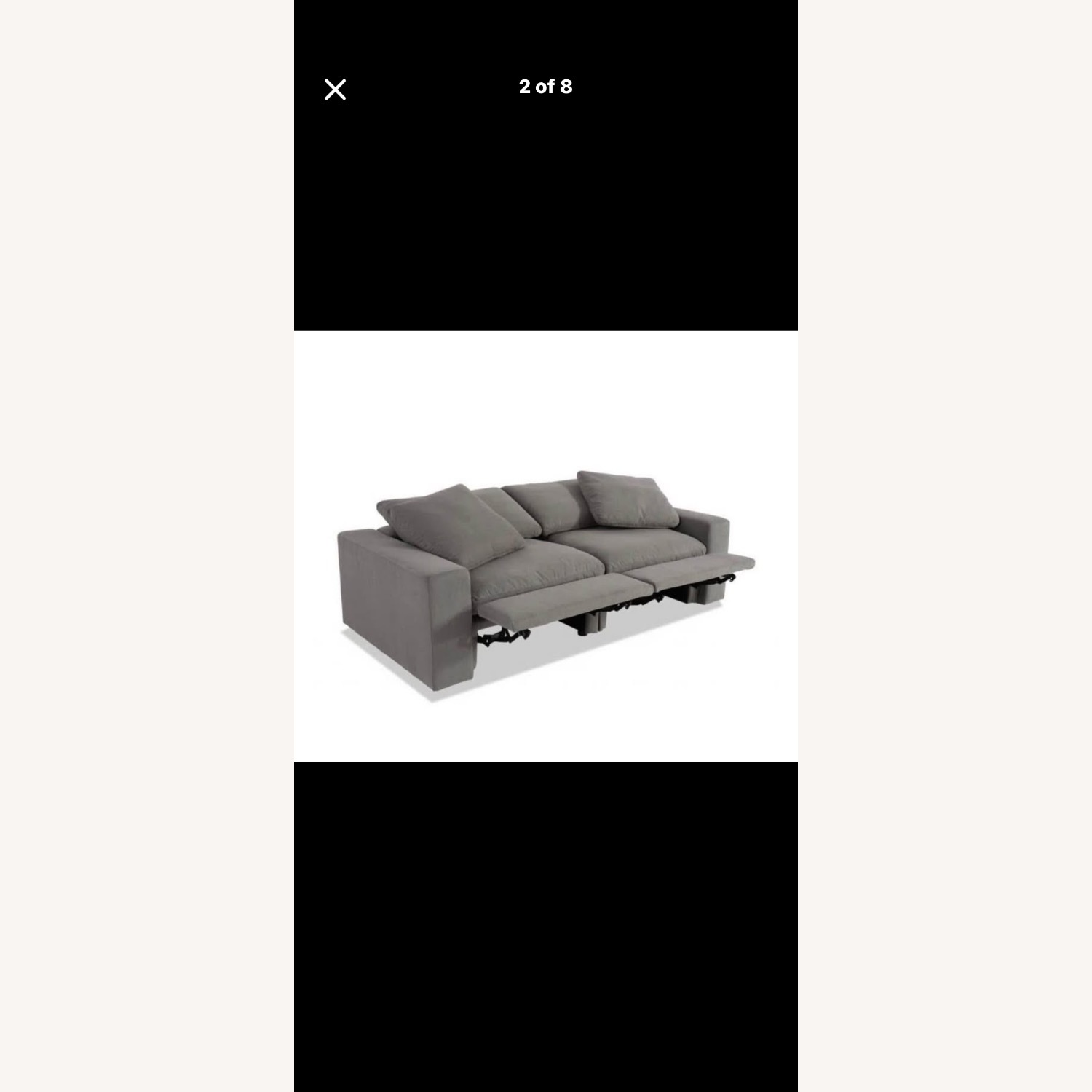 Grey Reclining Loveseat - image-4