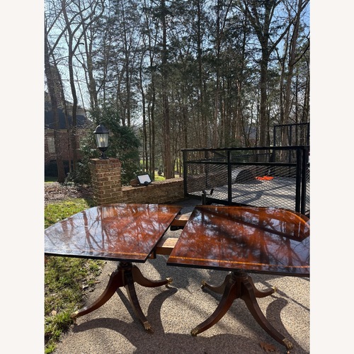 Used Maitland-Smith Dark Brown Wood Dining Table for sale on AptDeco