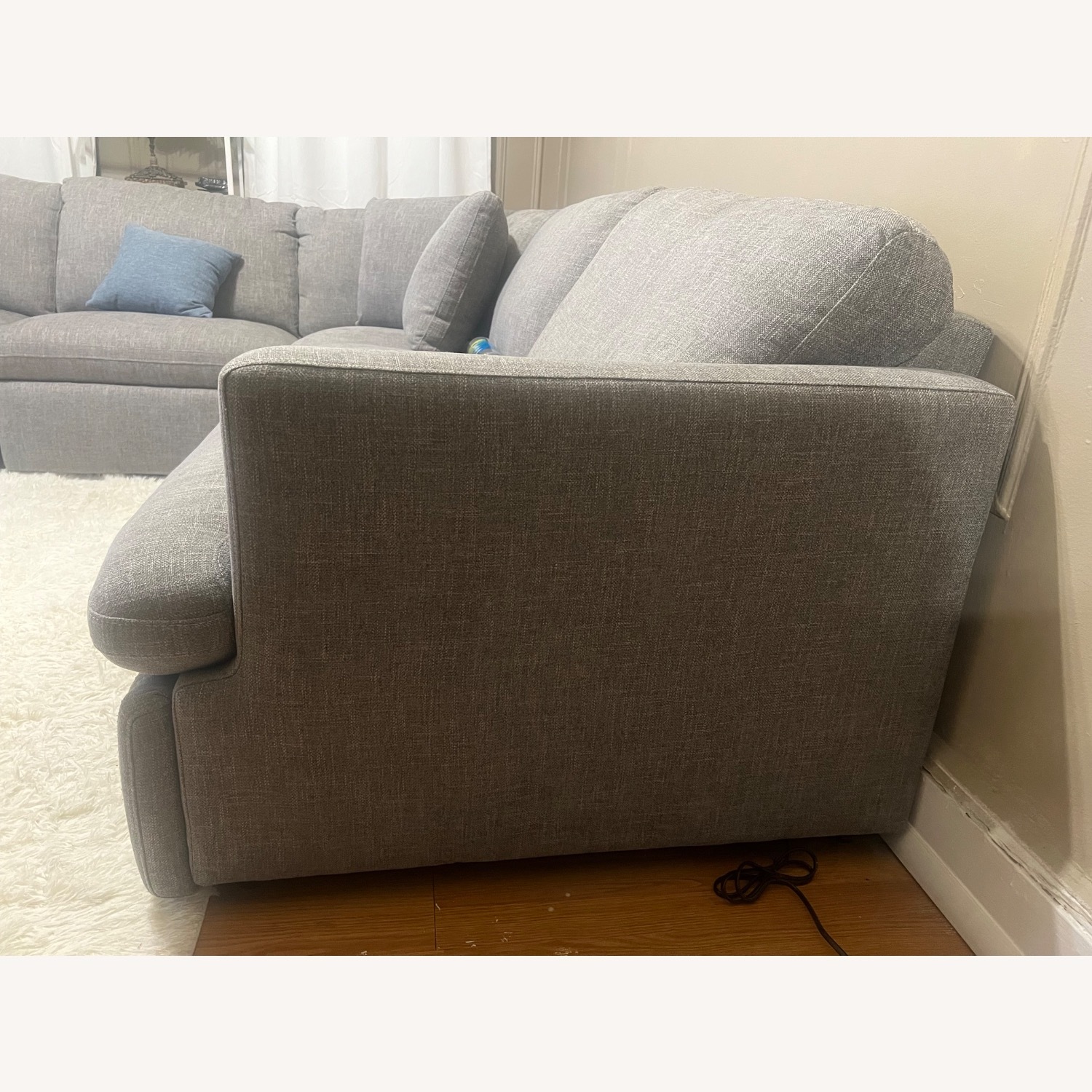 Light Gray Fabric 3+ Piece Sectional - image-2