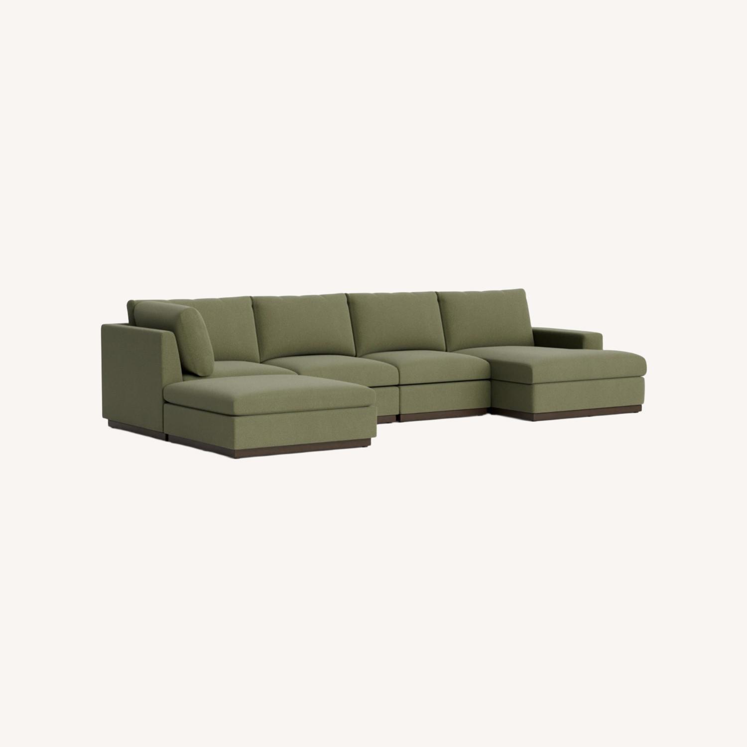 Joybird Holt Green Fabric 3+ Piece Sectional - image-0