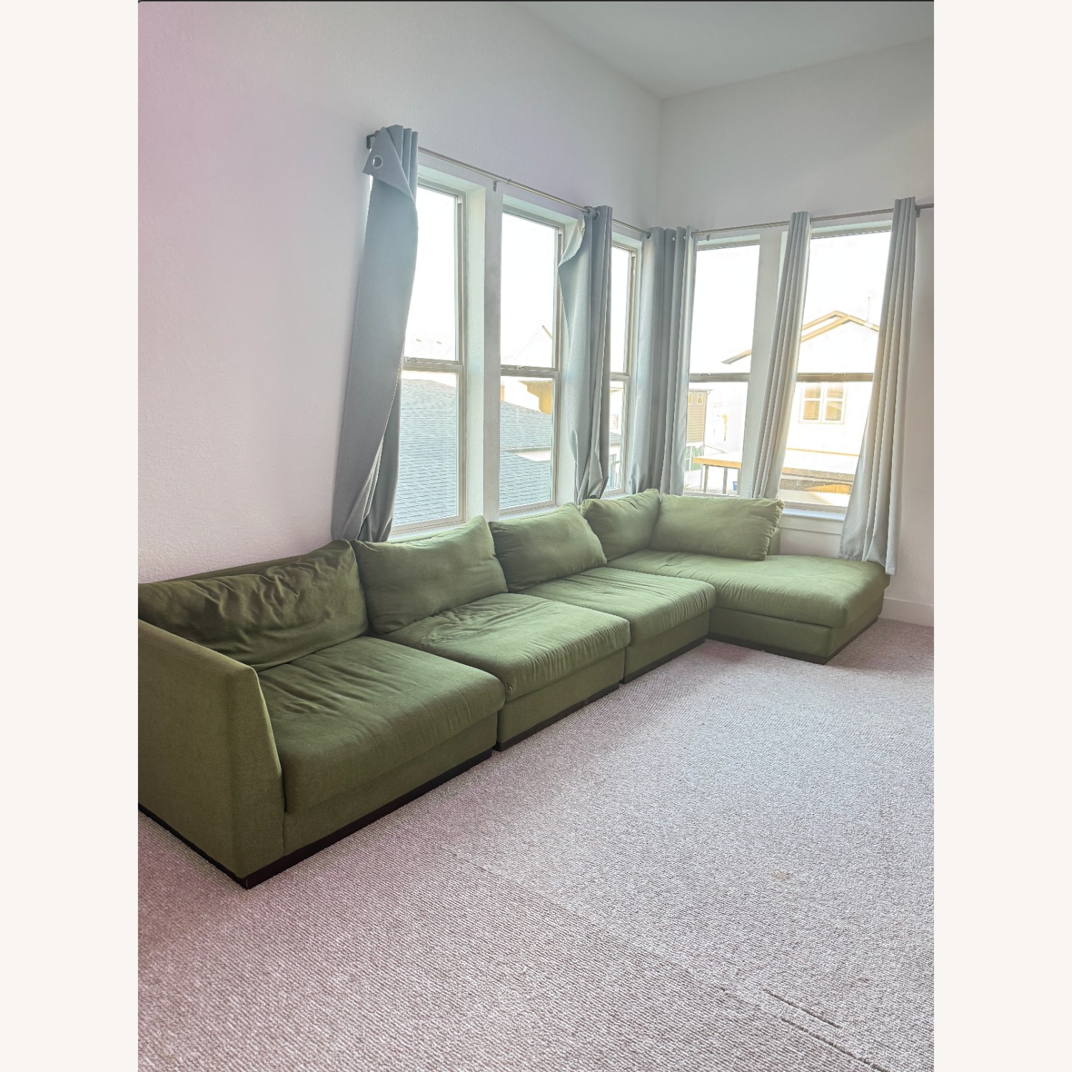 Joybird Holt Green Fabric 3+ Piece Sectional - image-1