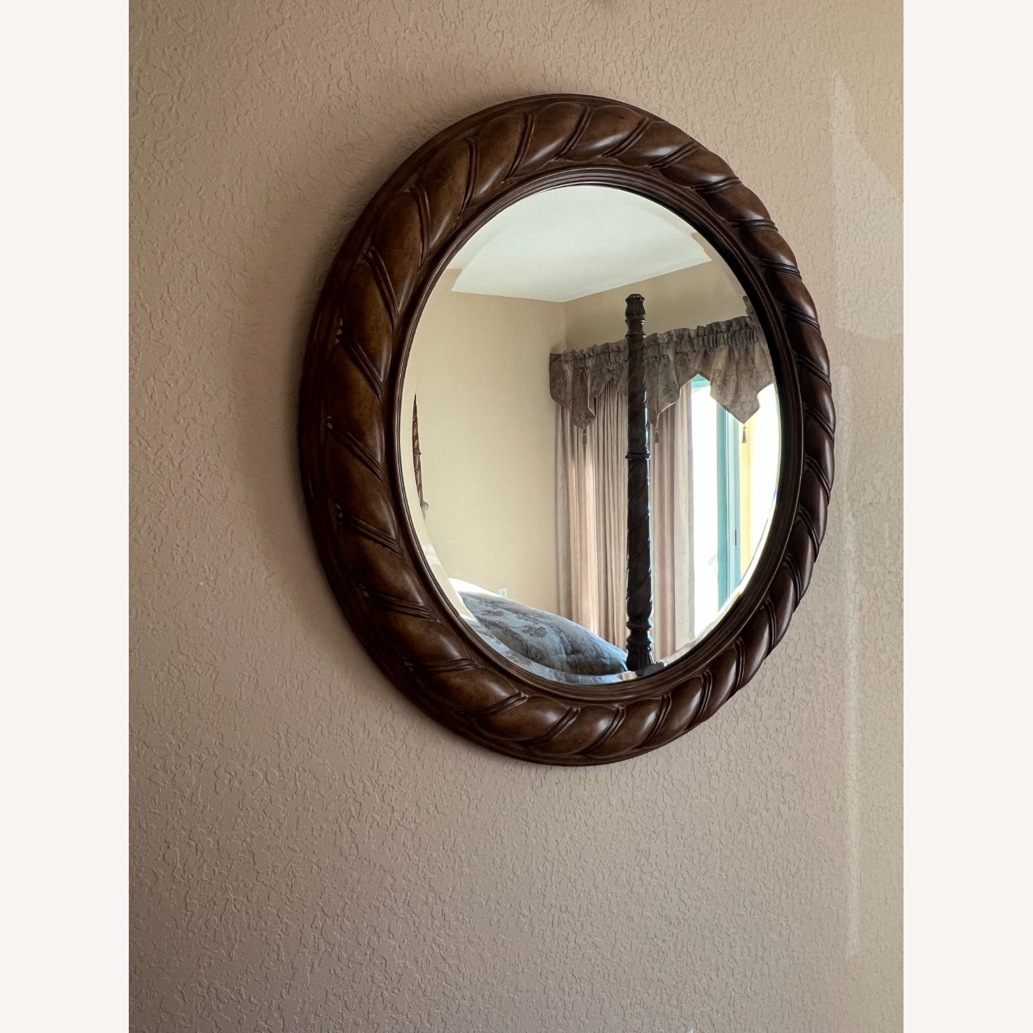 Drexel Wood King Bed & Nightstand - image-4