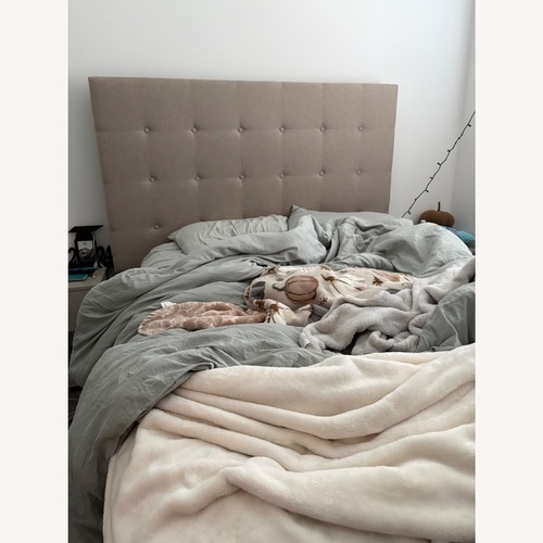 Used Beige Queen Bed Frame  for sale on AptDeco