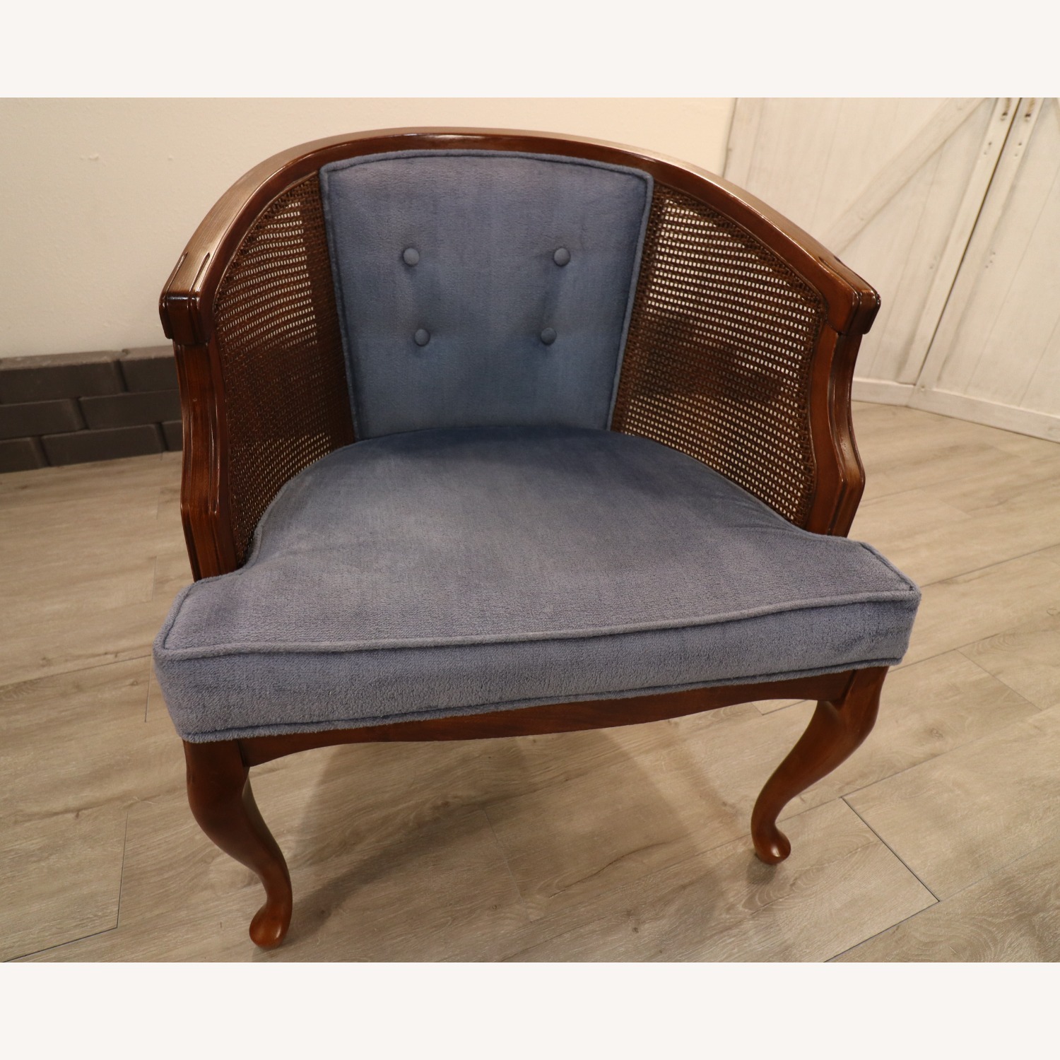 Vintage Hollywood Regency Cane Back Chairs - image-4