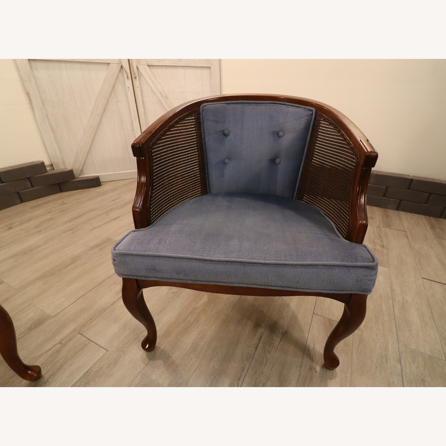 Vintage Hollywood Regency Cane Back Chairs - image-5