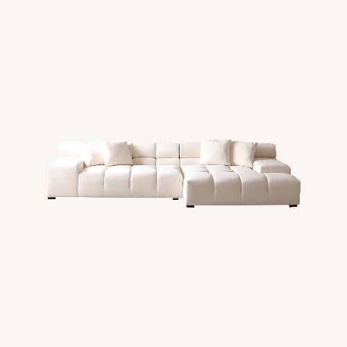 Used Natural Cotton 2 Piece Sectional for sale on AptDeco