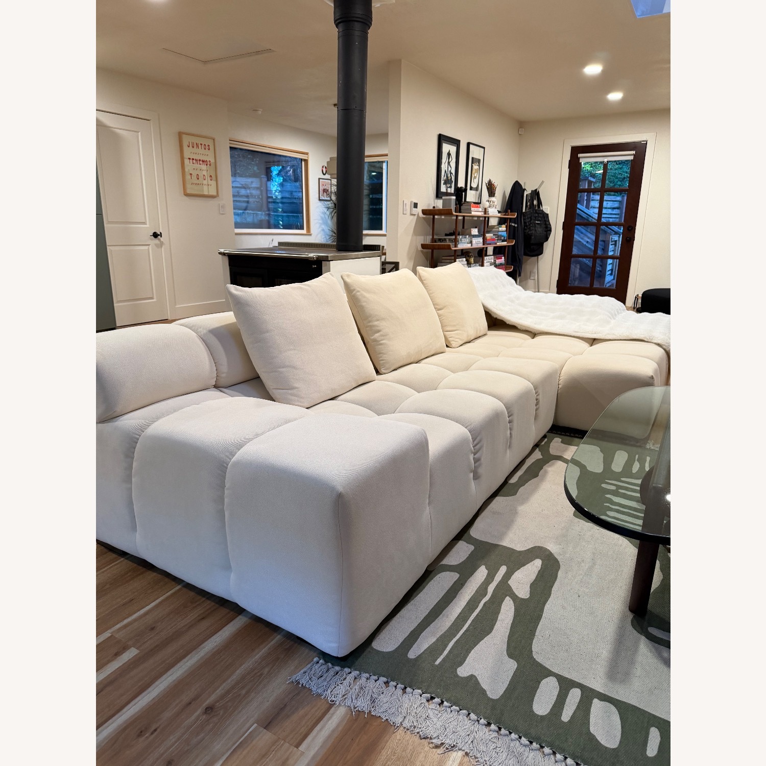 Natural Cotton 2 Piece Sectional - image-6