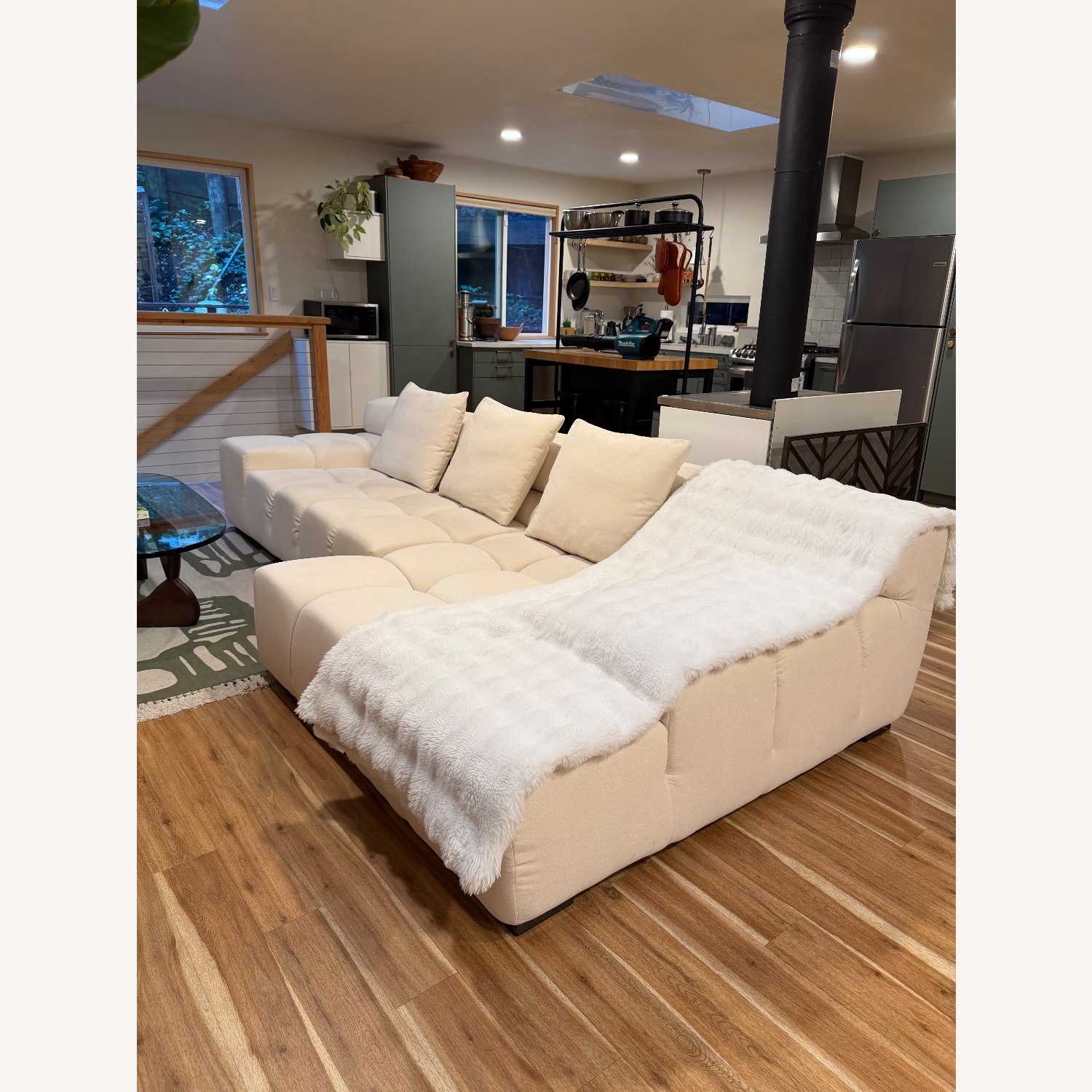 Natural Cotton 2 Piece Sectional - image-3