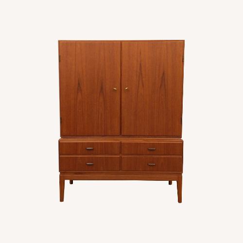 Used Vintage Danish Modern Teak Wardrobe / Cabinet for sale on AptDeco