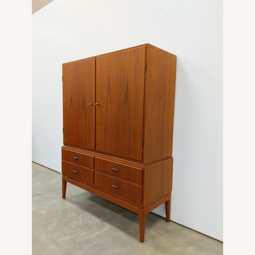 Used Vintage Danish Modern Teak Wardrobe / Cabinet for sale on AptDeco