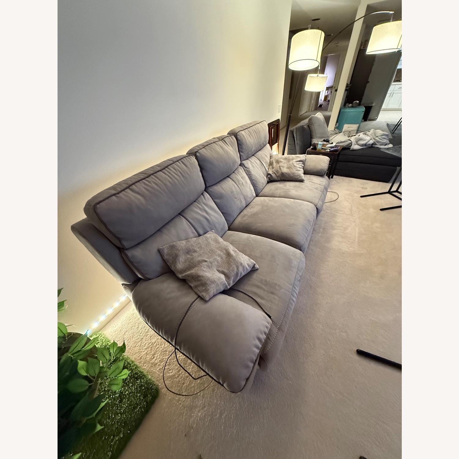 3 Seater Power Reclining Sofa W Power Headrests - image-2