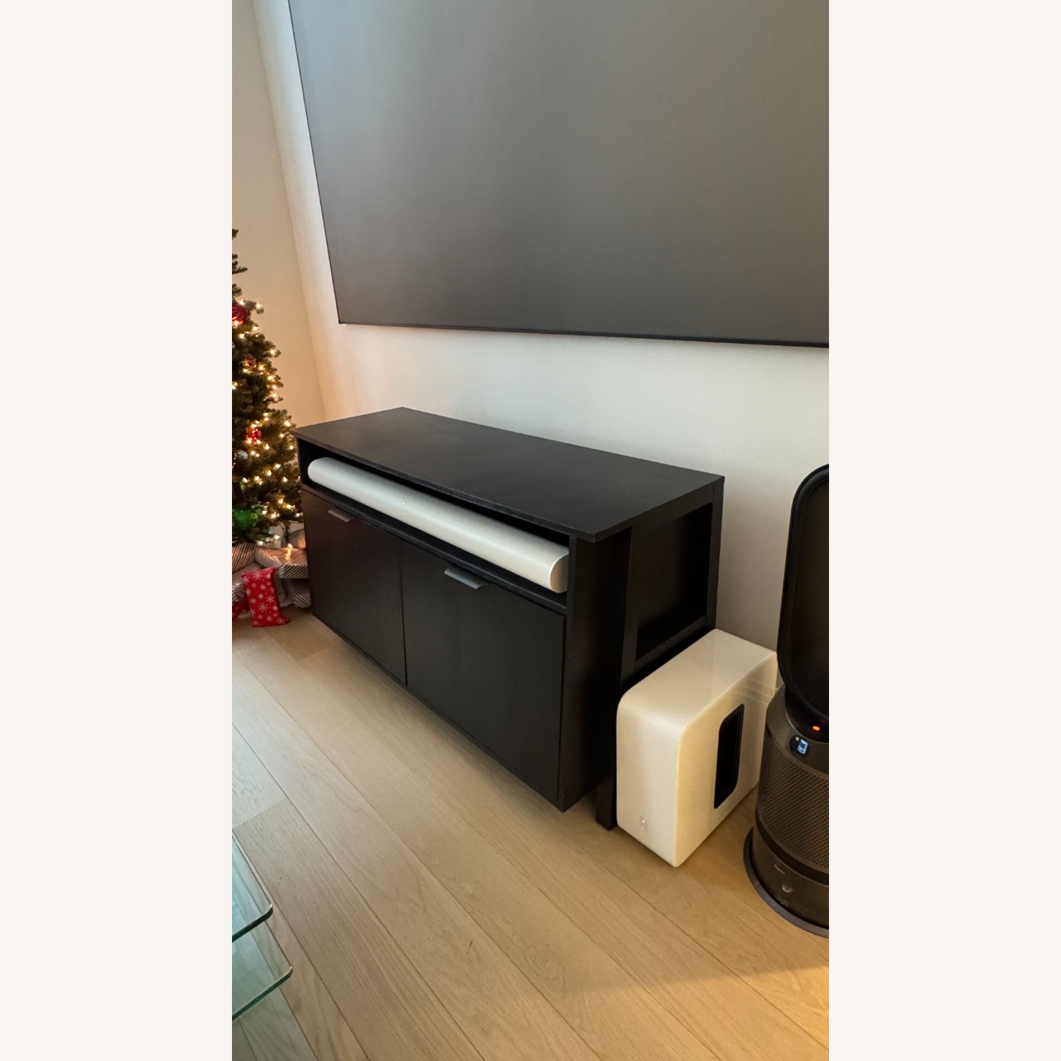 Raymour & Flanigan Dark Brown Wood Media Storage - image-4