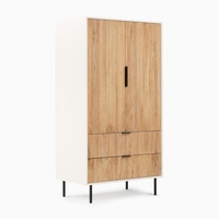 West Elm Quinn White Wood Armoire