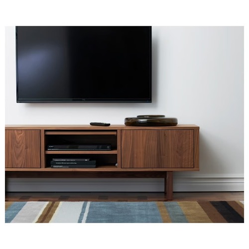 Used IKEA Stockholm Dark Brown Wood Media Storage for sale on AptDeco