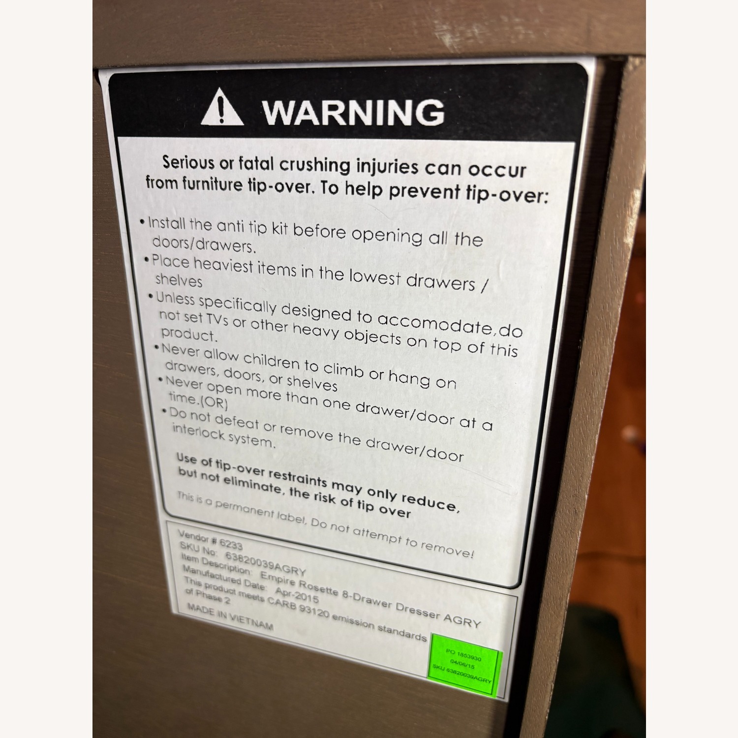 Restoration Hardware Empire Rosette Dresser - image-3