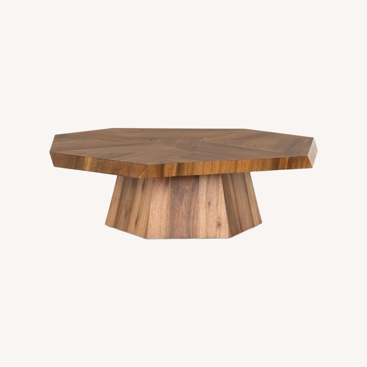 West Elm Geometric Wood Coffee Table - image-0