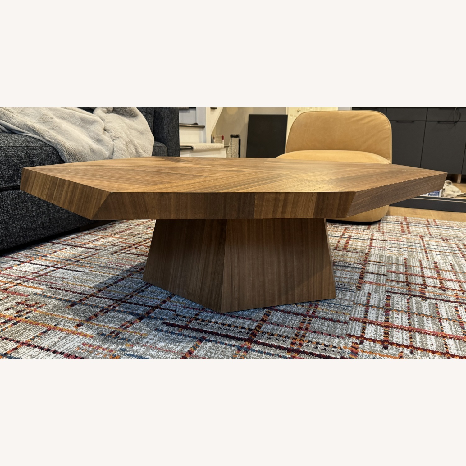 West Elm Geometric Wood Coffee Table - image-3