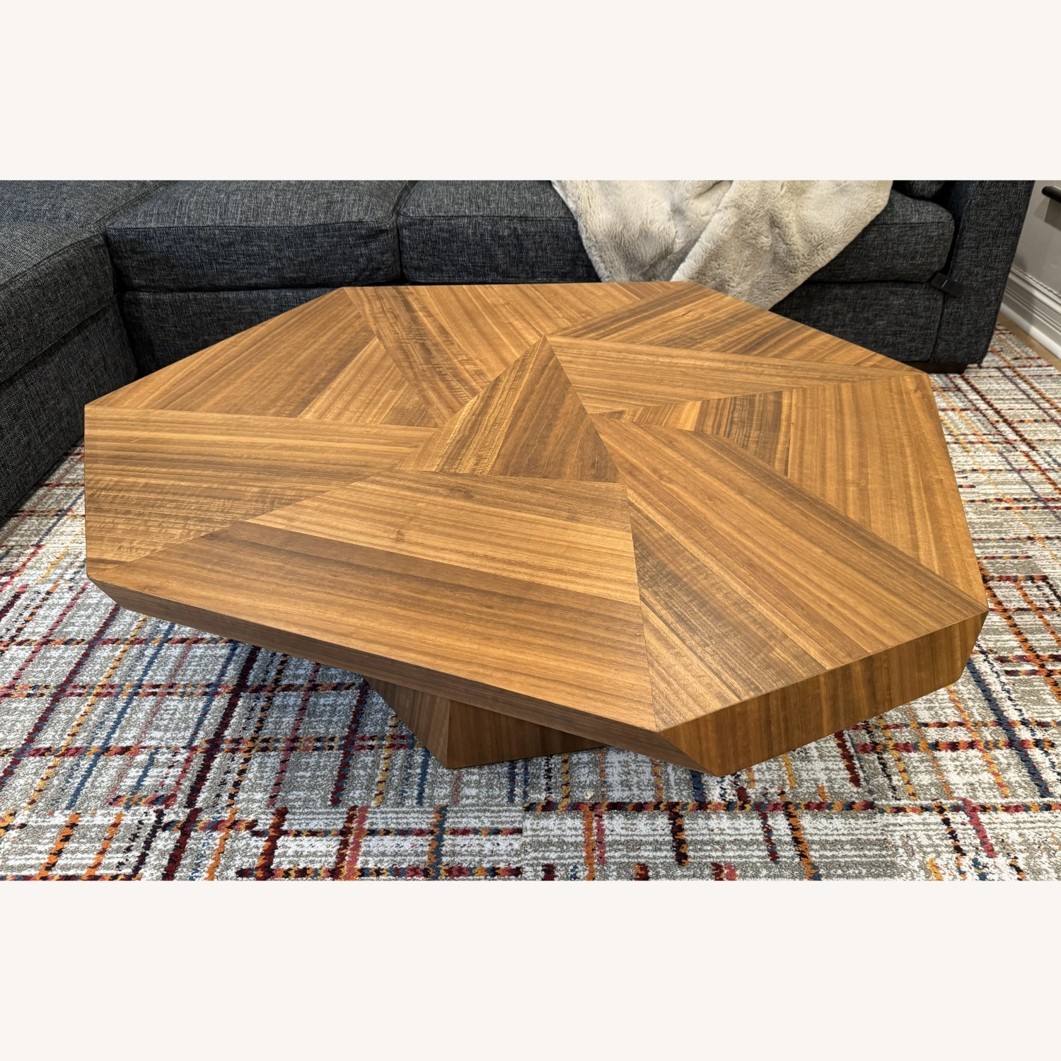 West Elm Geometric Wood Coffee Table - image-2