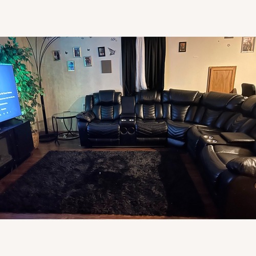Used Leather Sectional Couch for sale on AptDeco