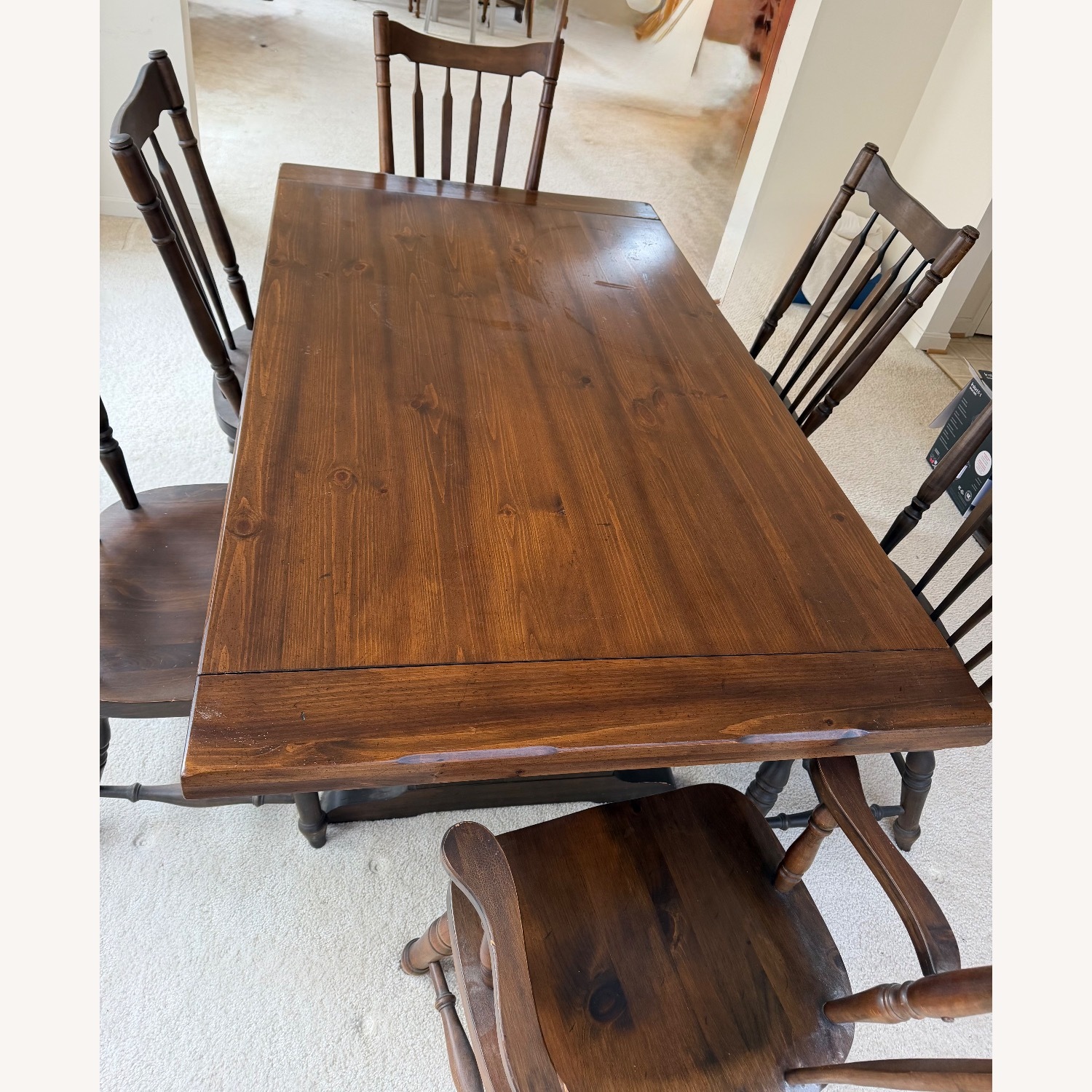 Ethan Allen Dining Room Set with 6 Windsor Style Chairs  - image-9