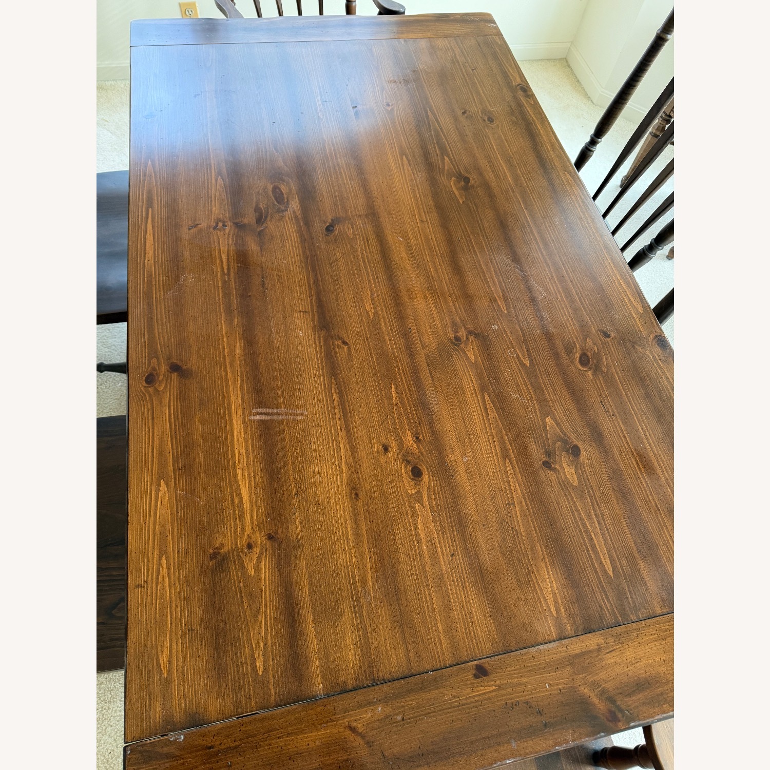 Ethan Allen Dining Room Set with 6 Windsor Style Chairs  - image-3