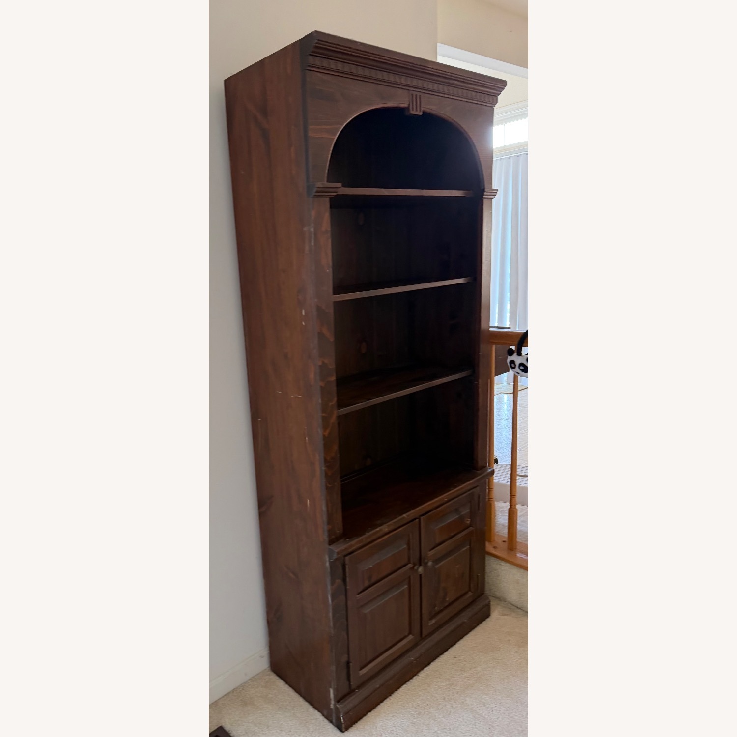 Ethan Allen Dark Brown Wood Bookcase - image-3