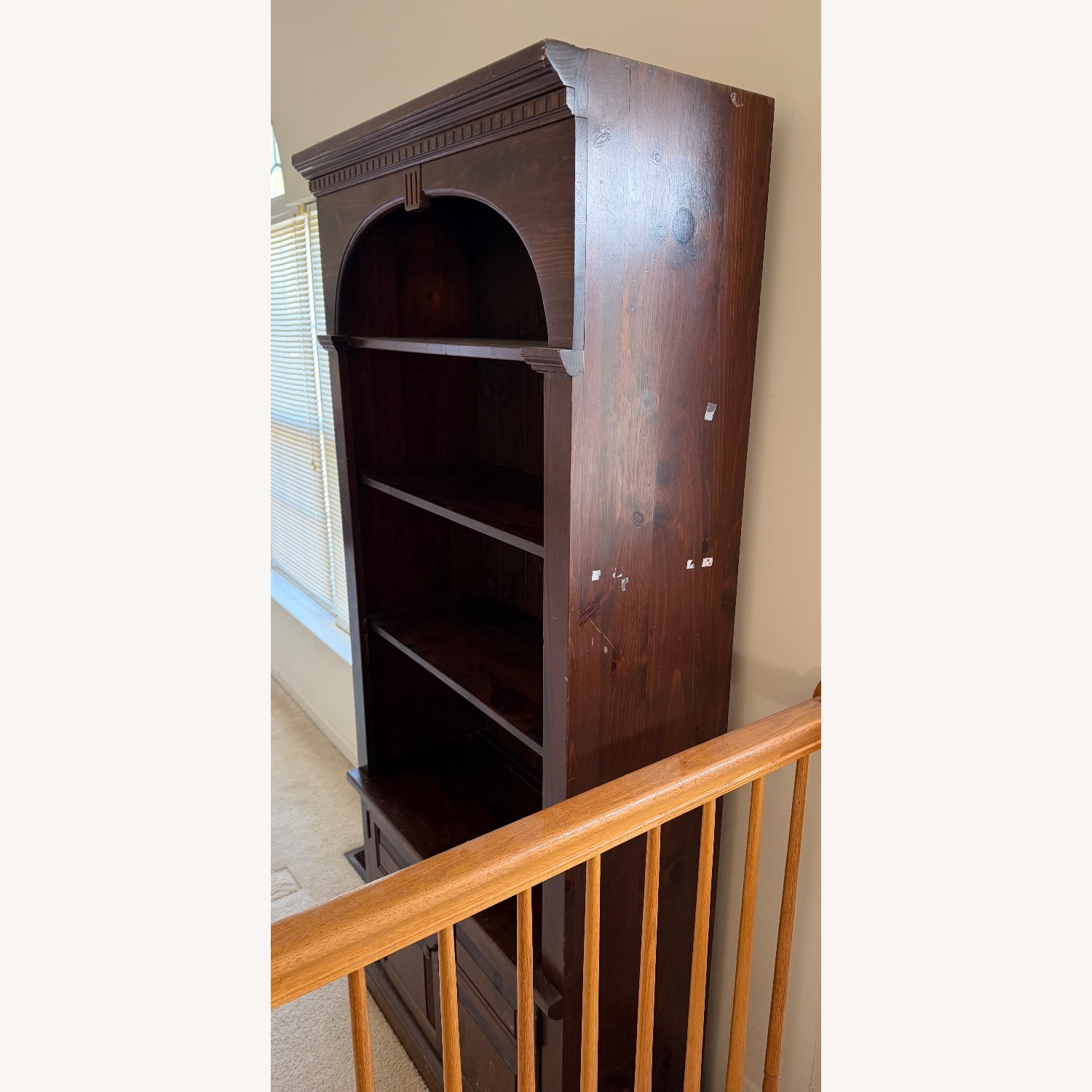 Ethan Allen Dark Brown Wood Bookcase - image-2