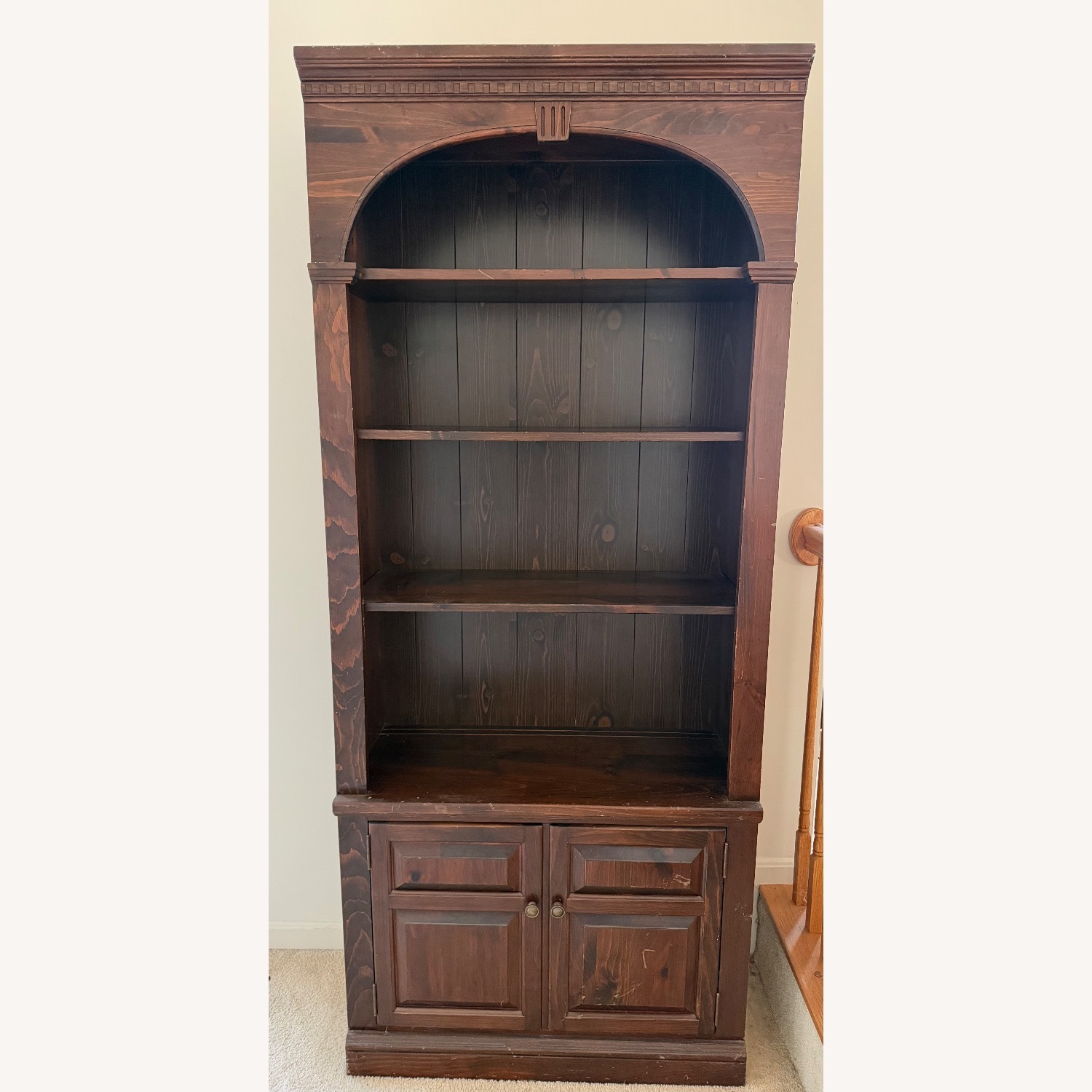 Ethan Allen Dark Brown Wood Bookcase - image-1