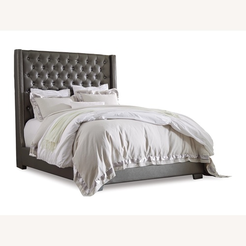 Used Ashley Furniture Coralayne Diamond Studded Headboard for sale on AptDeco