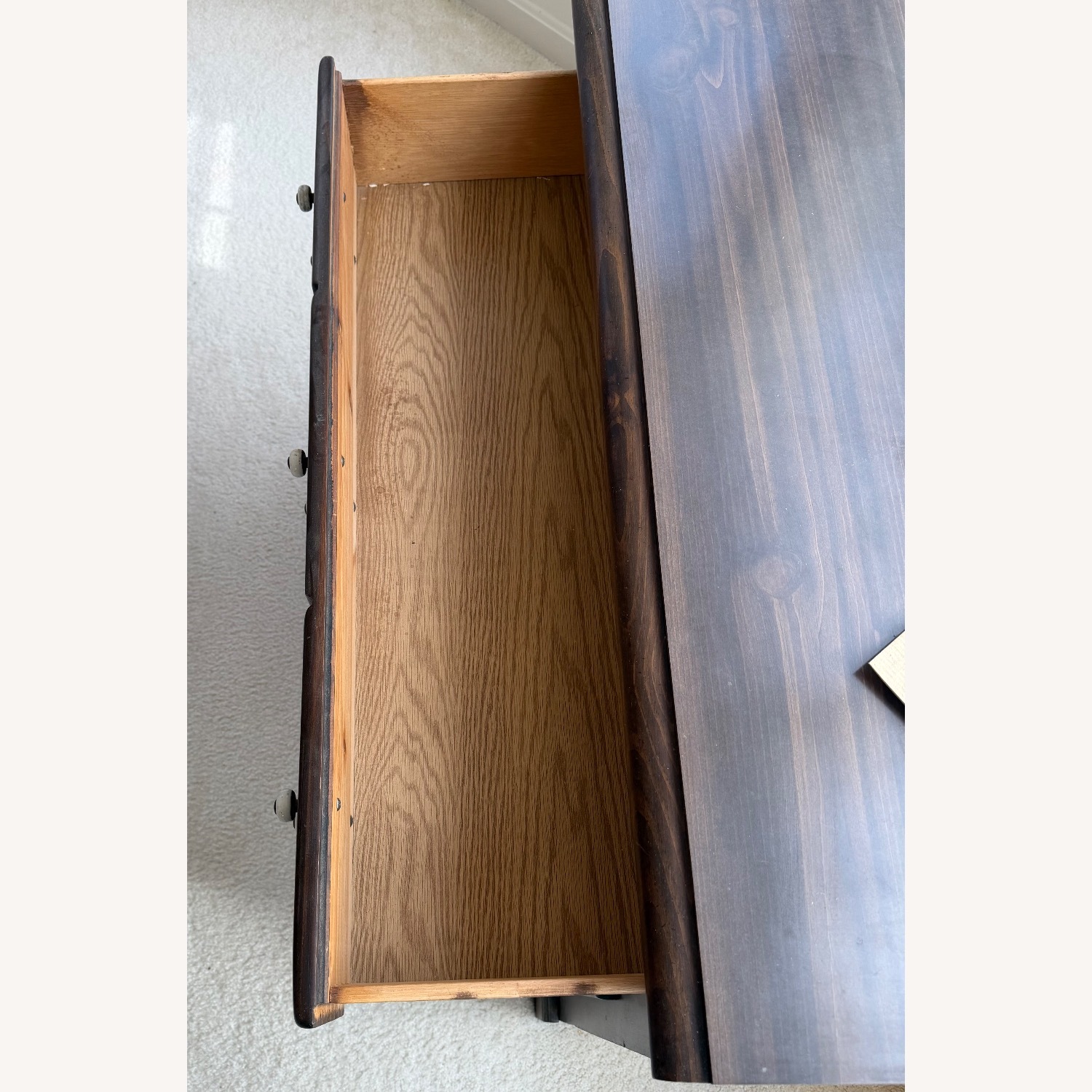 Ethan Allen Dark Brown Wood Drawer - image-4