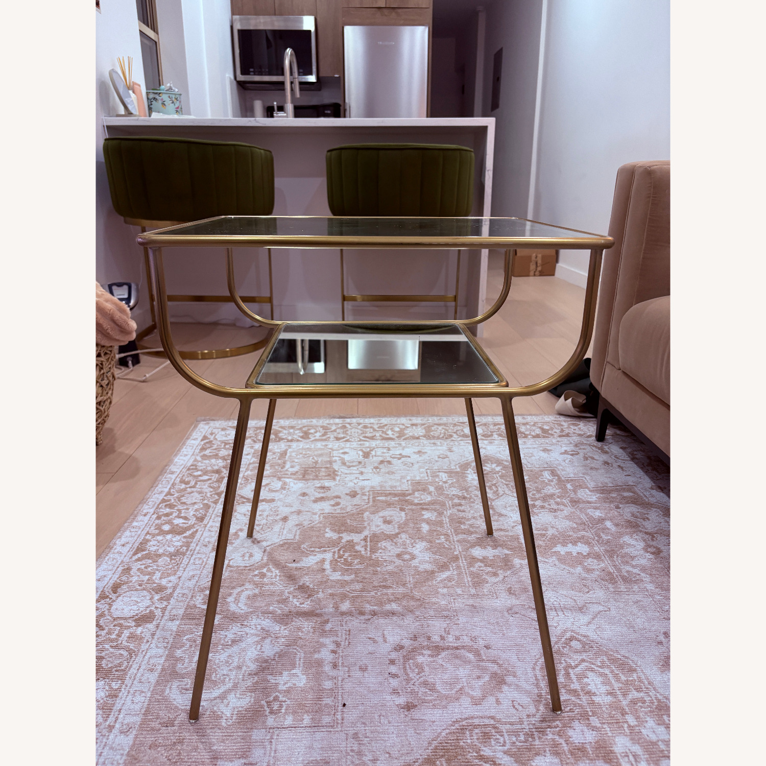 West Elm Curved Terrace Nightstand Side Table - image-1